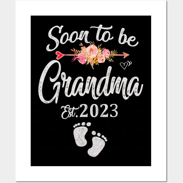 Soon to be grandma est 2023 Wall Art by Leosit